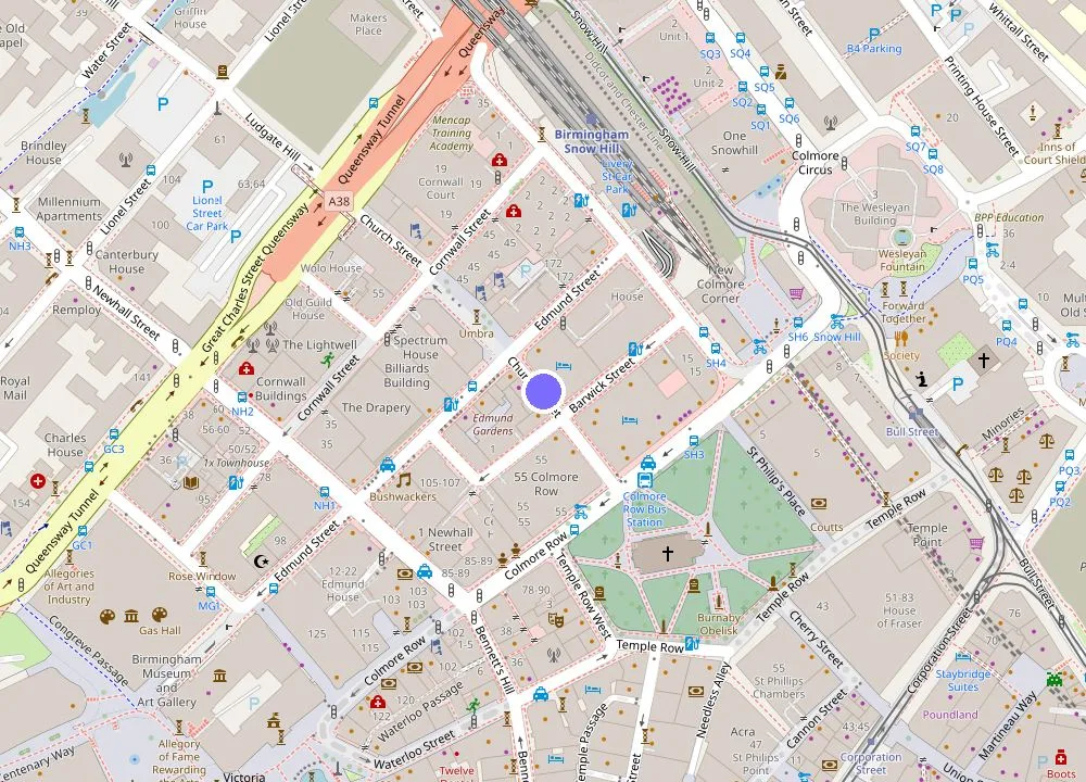 Map: Hotel du Vin Birmingham